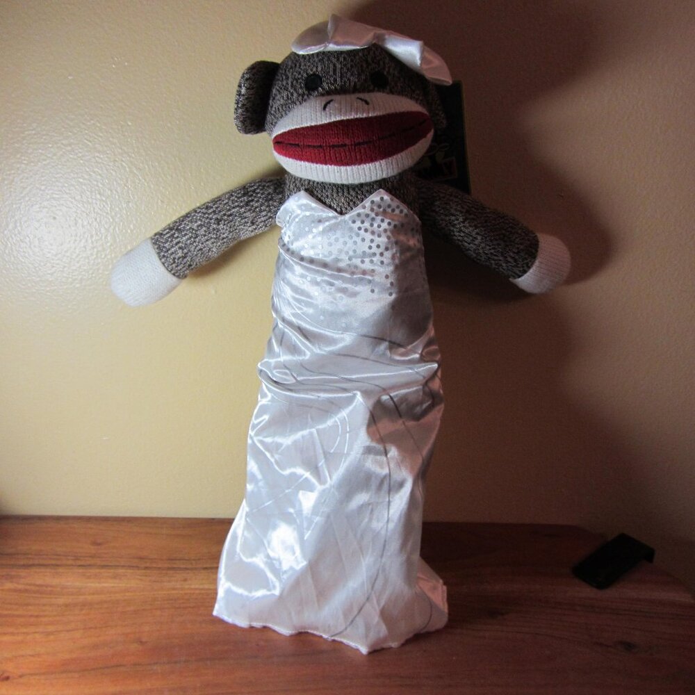 3 for $40 - plush sock monkey princess penelope bride NWT 2016 brybelly (W4305)